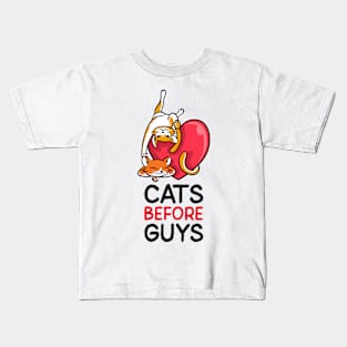 Cats before guys Kids T-Shirt